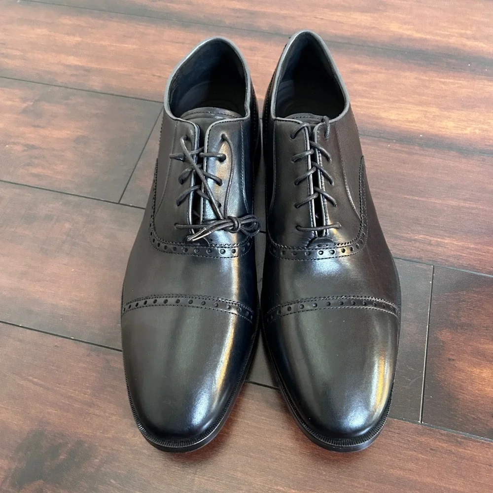 NWOB Cole Haan Hamilton Grand Cap Toe Oxford Shoes (C23756) Men's Size 13W Black